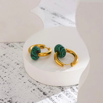 malachite earrings