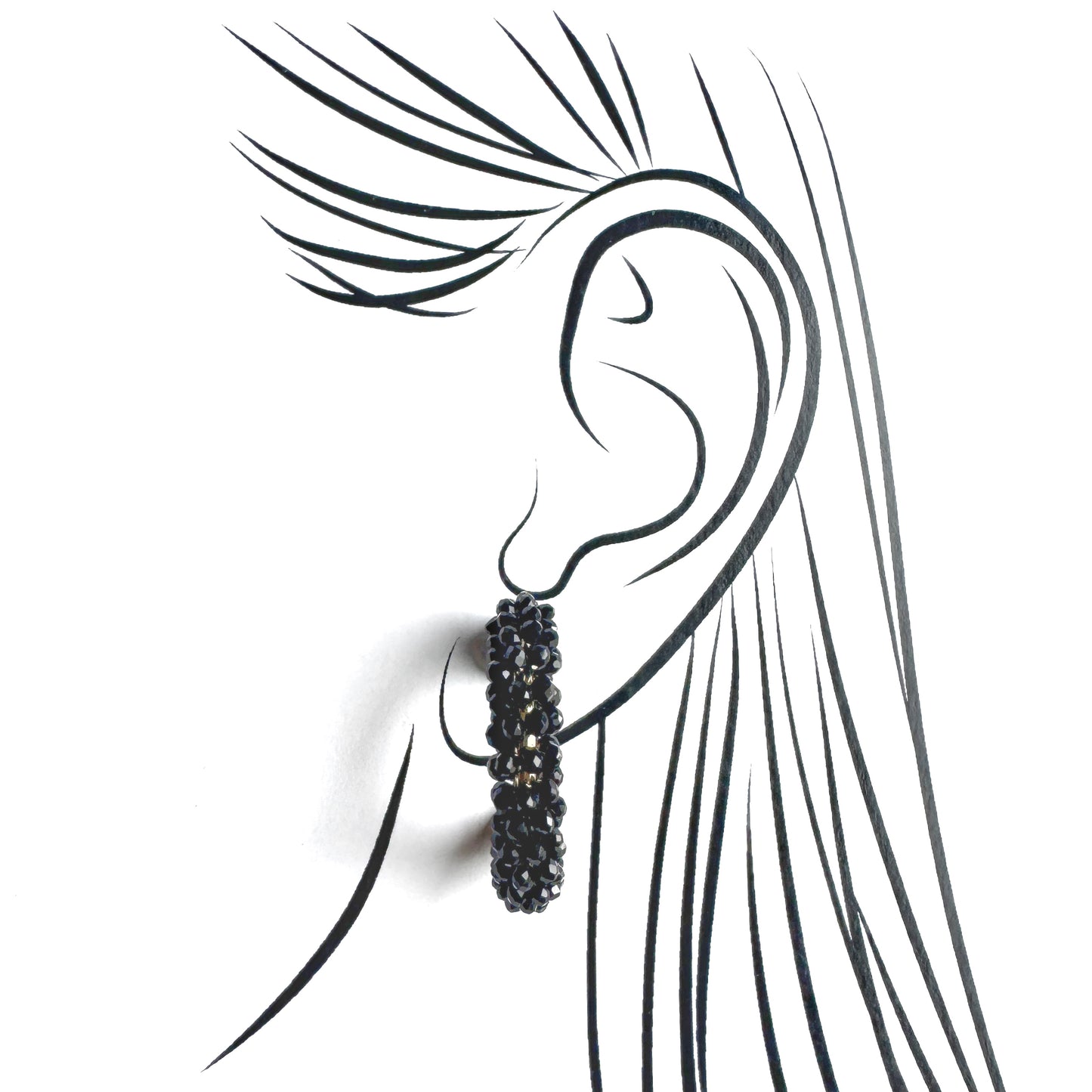 Earrings with crystals IRL (France)