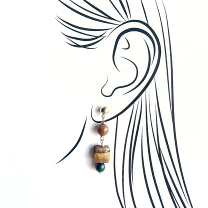 Geometric earrings Cannelle (France)