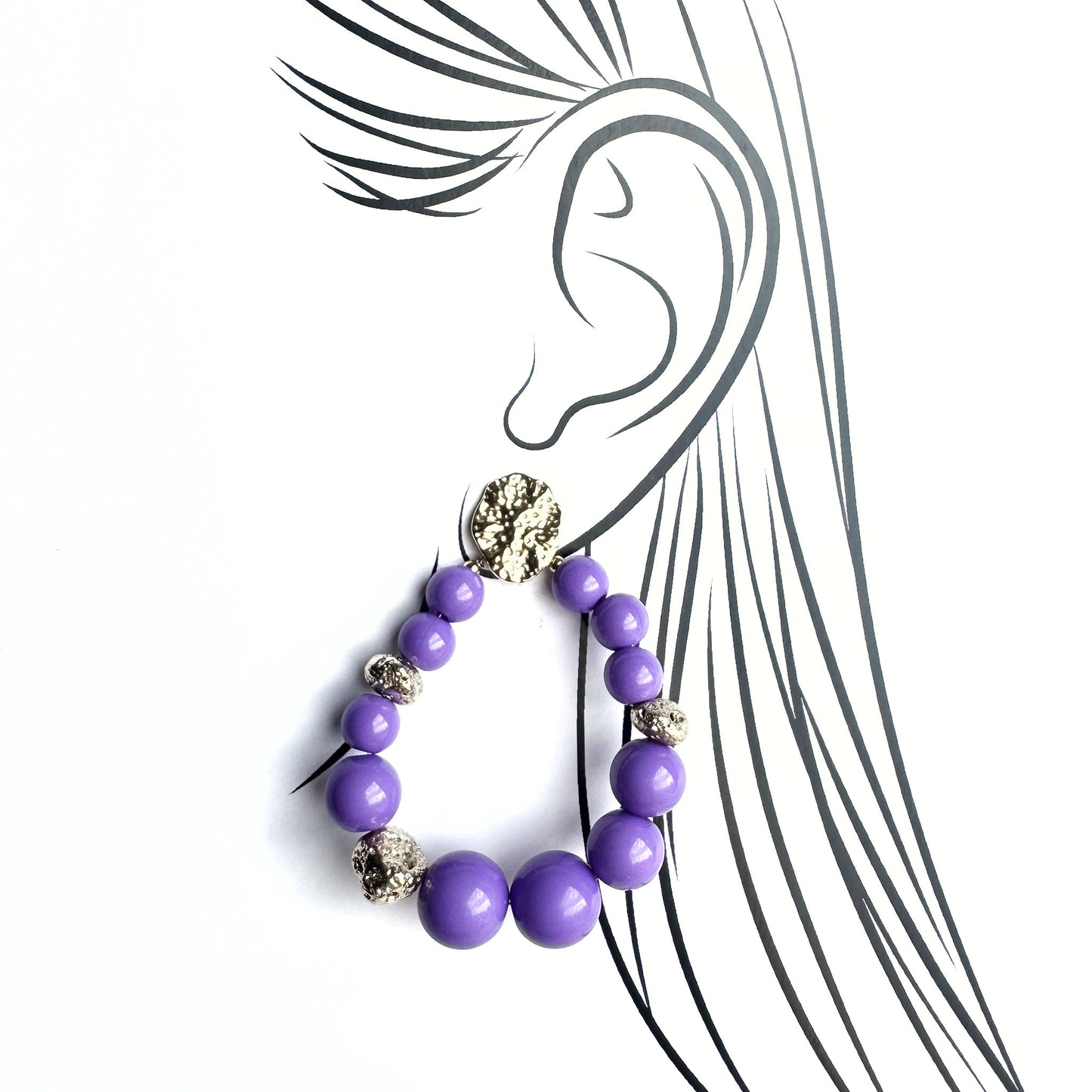Beaded earrings Ikita (France)