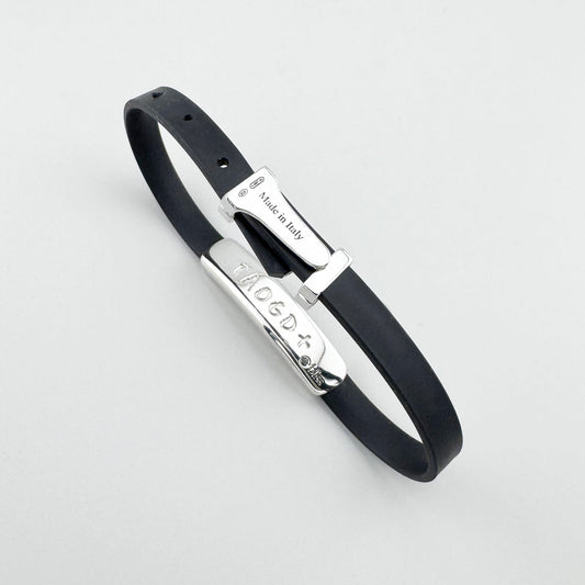 Bransoletka ze srebra i kauczuku Bliss Gioielli (Italy)