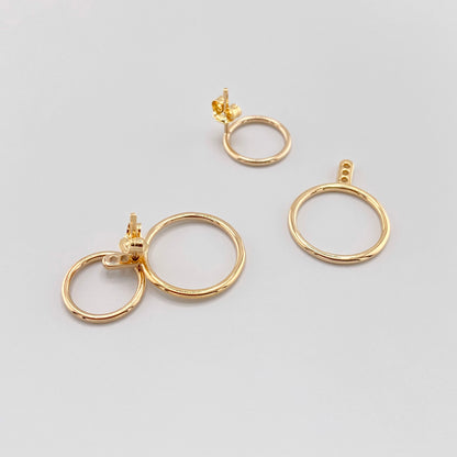 two hoop earrings