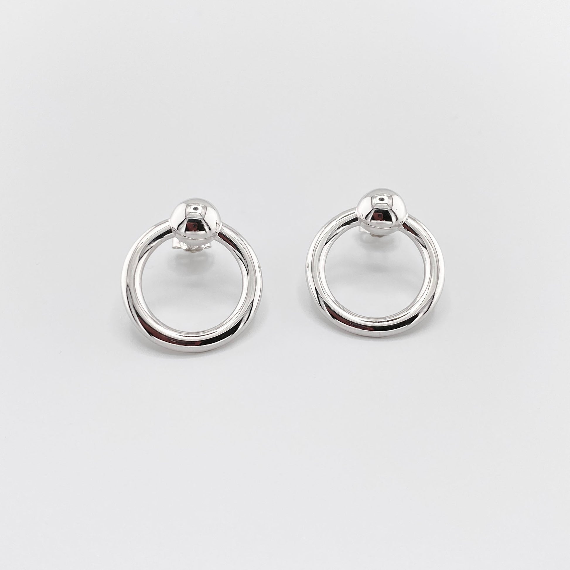 Silver hoop earrings