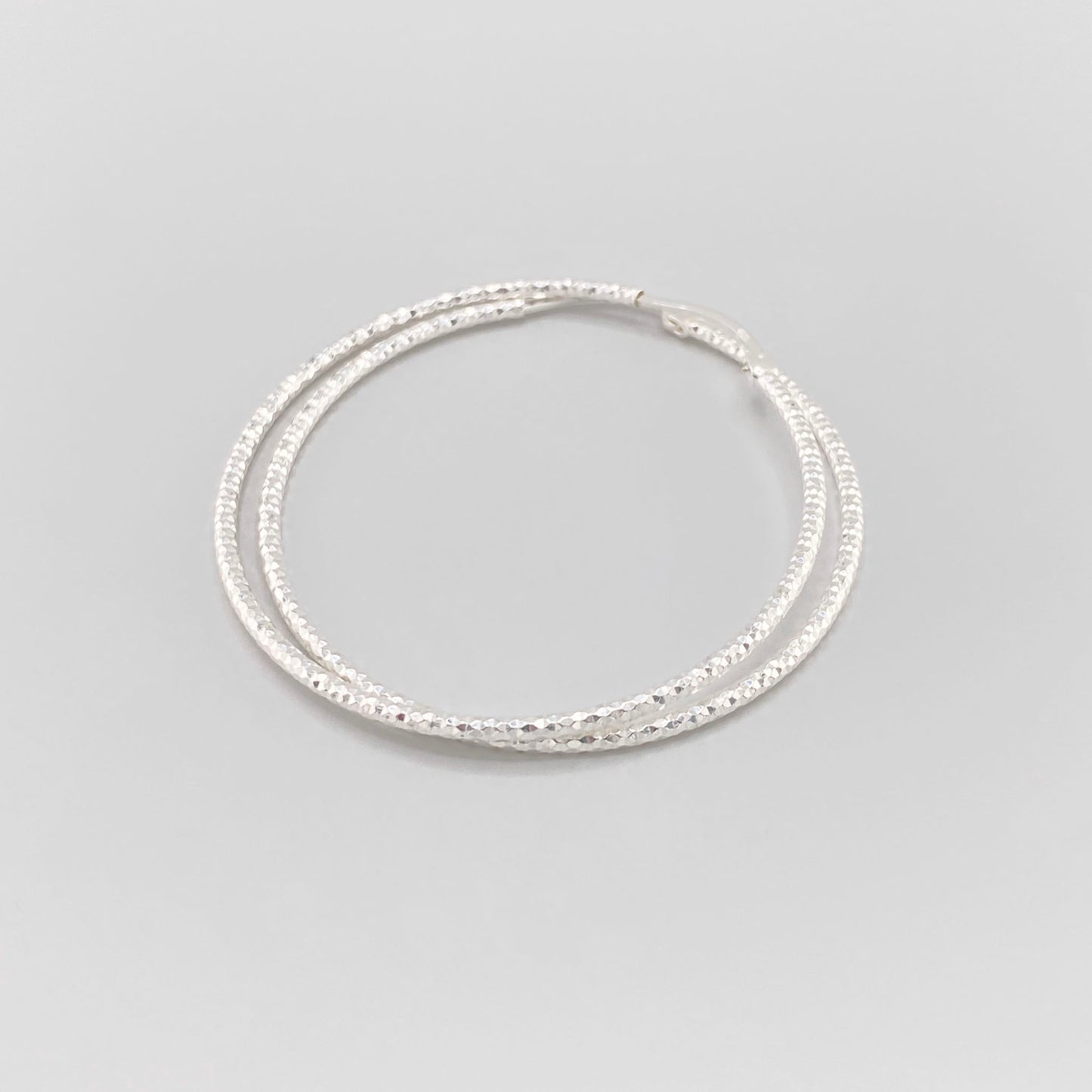 Silver hoop earrings