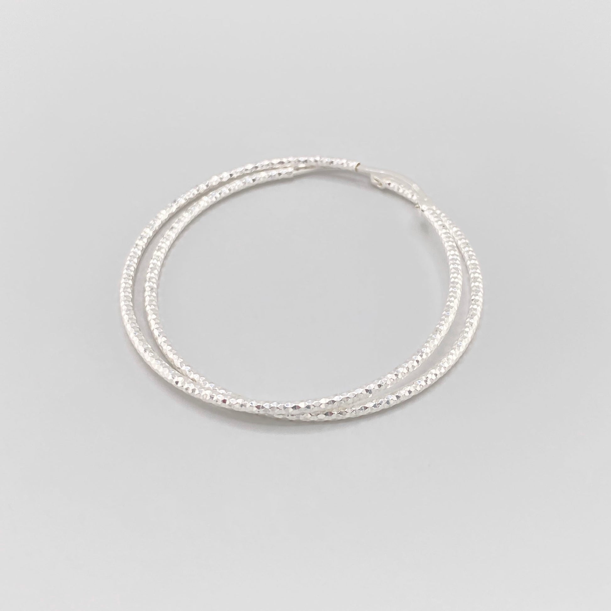 Silver hoop earrings