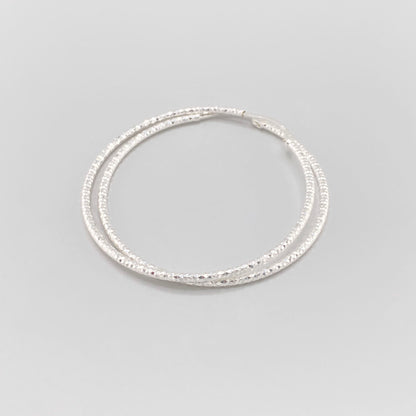 Silver hoop earrings