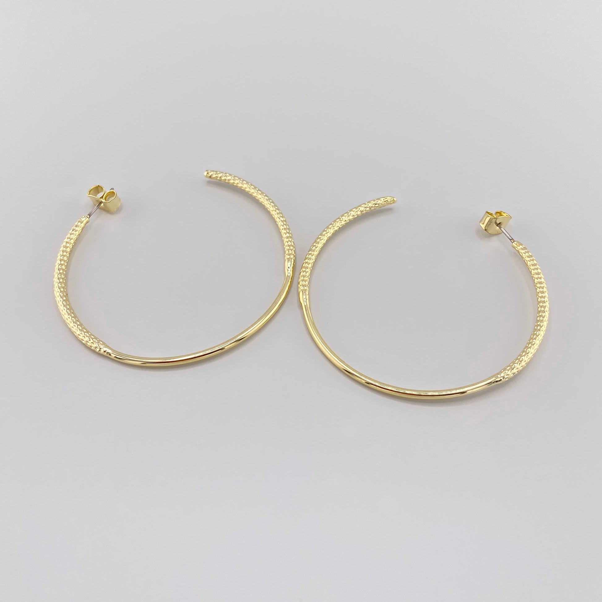 Gold semi-circle earrings