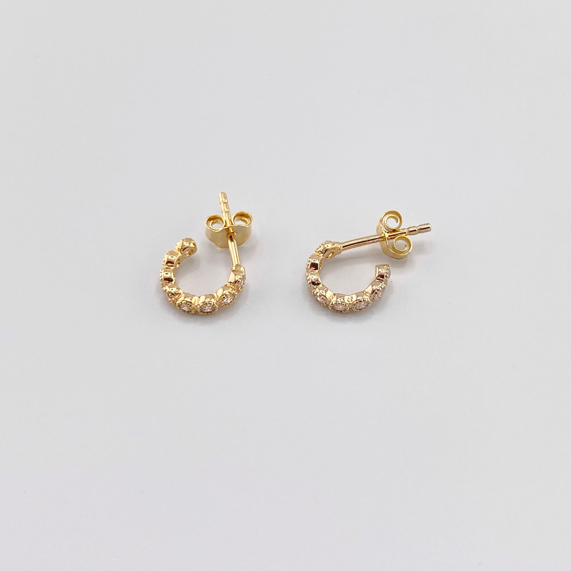 Small gold earrings