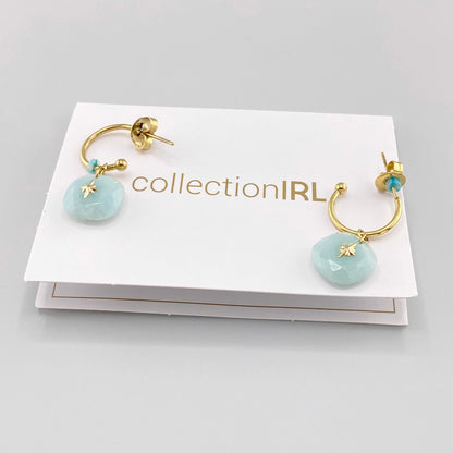 Gold amazonite earrings