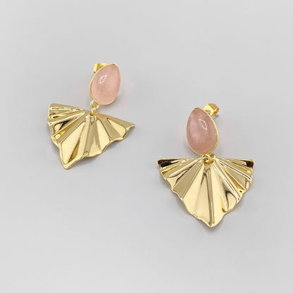 rose quartz earrings