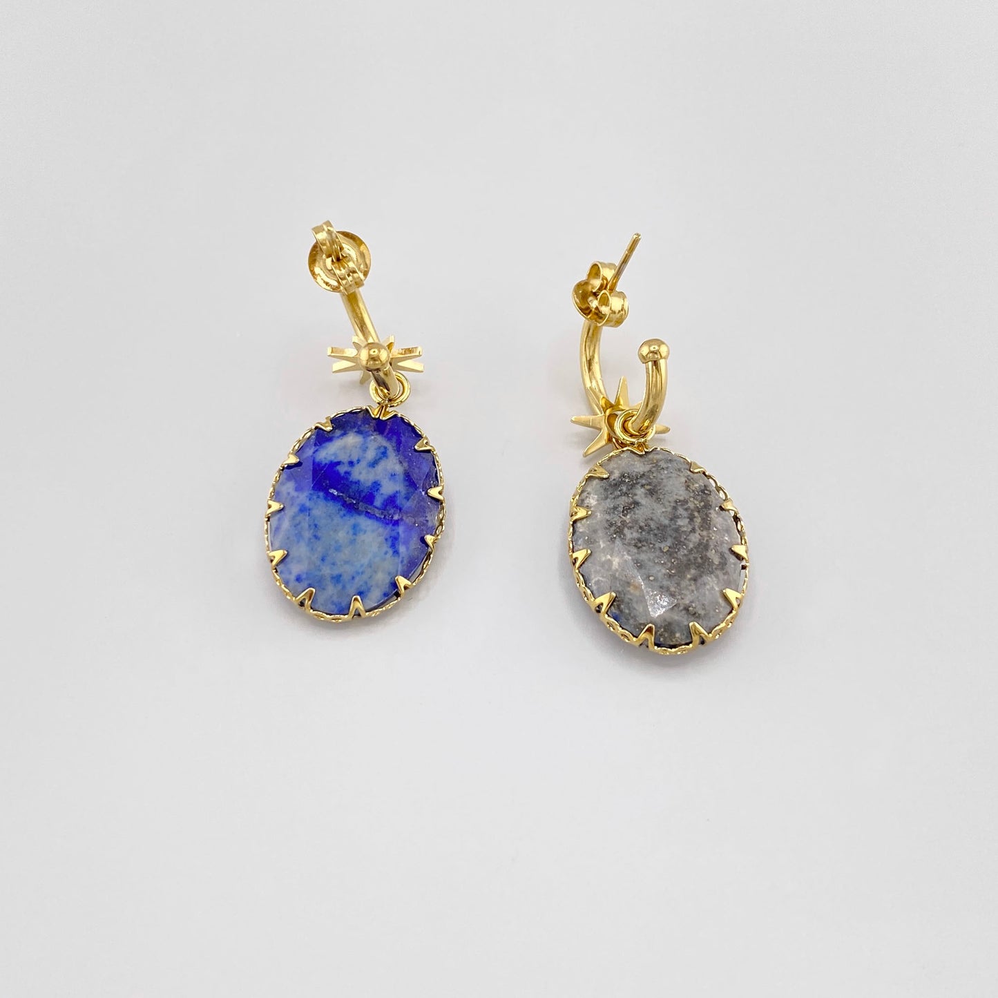 oval lapis lazuli earrings