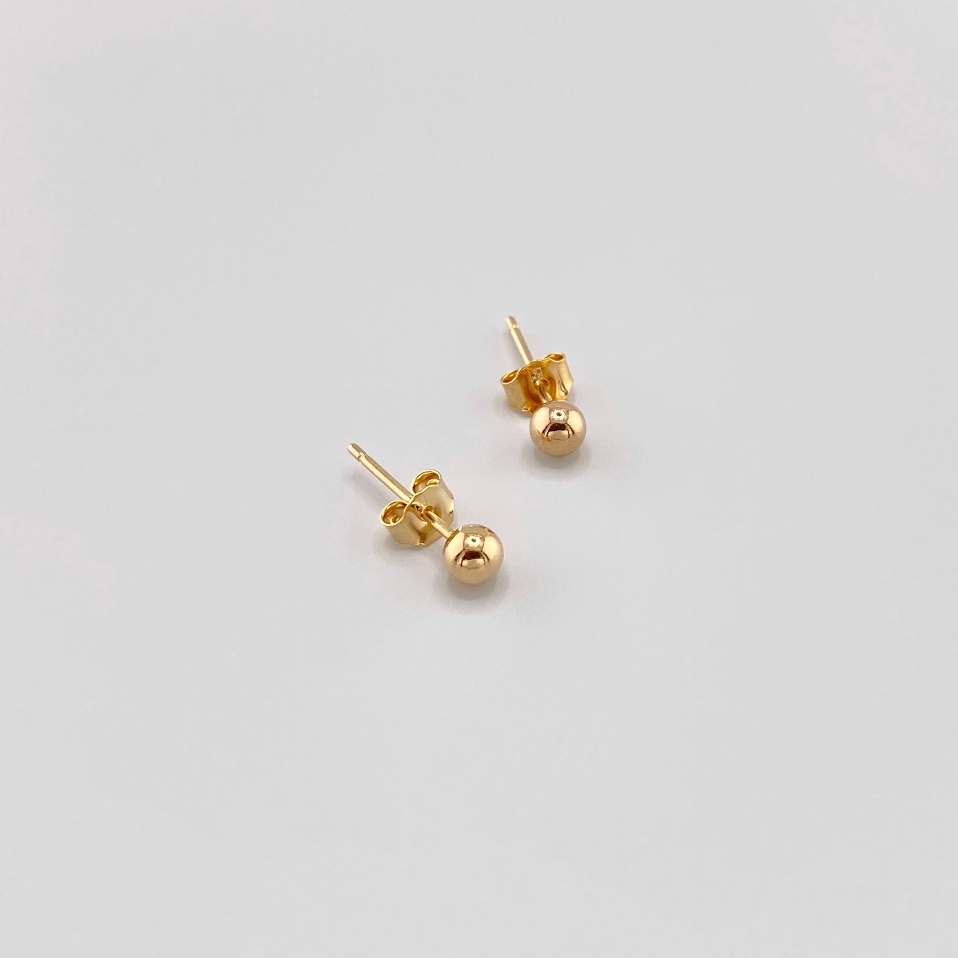 gold ball earrings