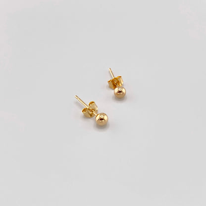 gold ball earrings