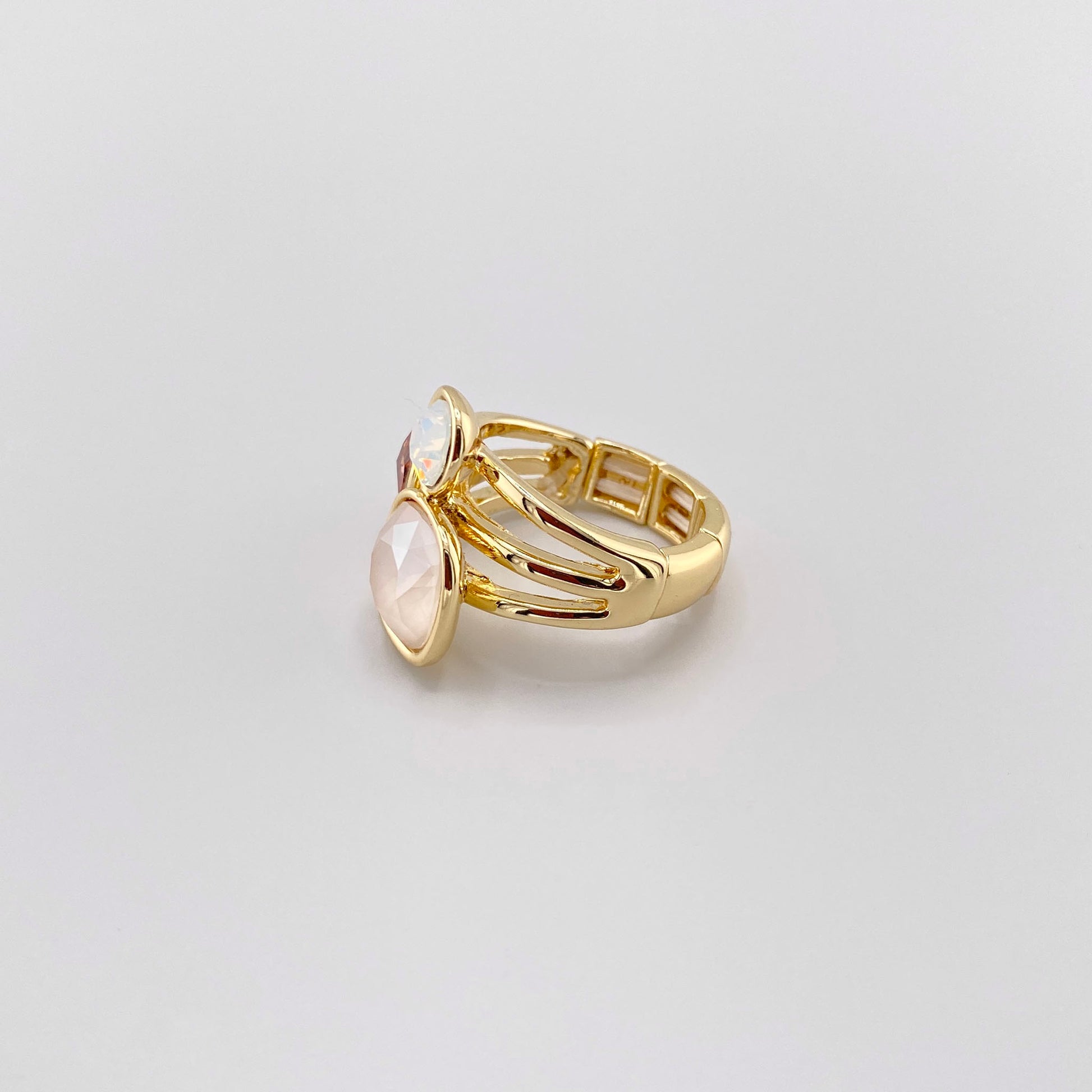 Brown crystals ring