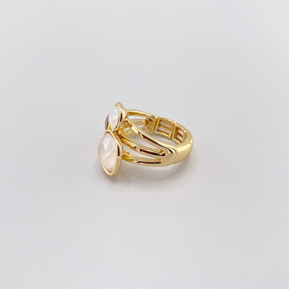 Brown crystals ring