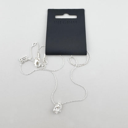 Collier argenté fin avec pendentif cristal élégant et ajustable