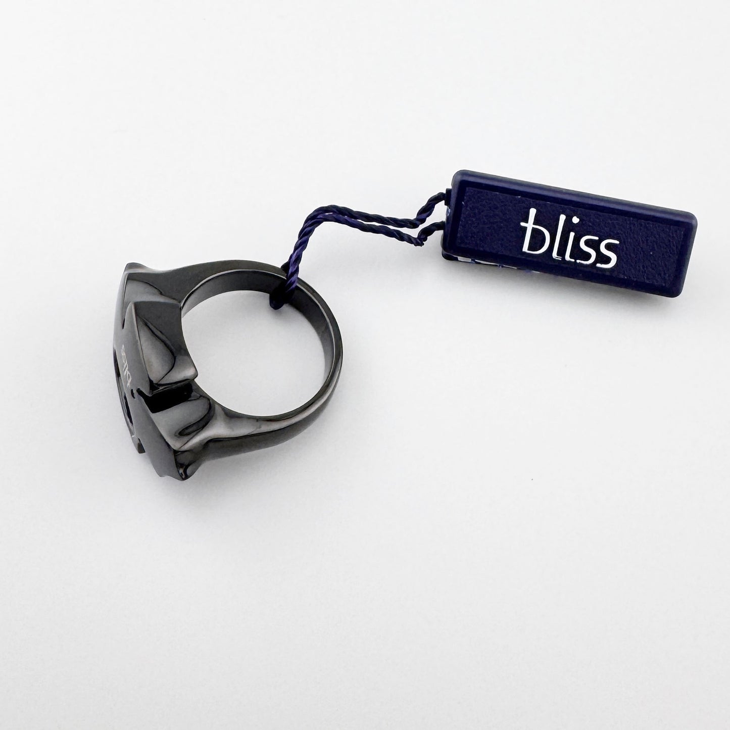 Silberring Bliss Gioielli in Schwarz mit glänzender Oberfläche