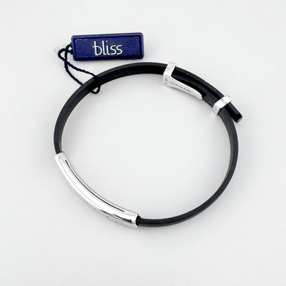 Silberarmband Bliss Gioielli mit Kautschukband und graviertem Detail