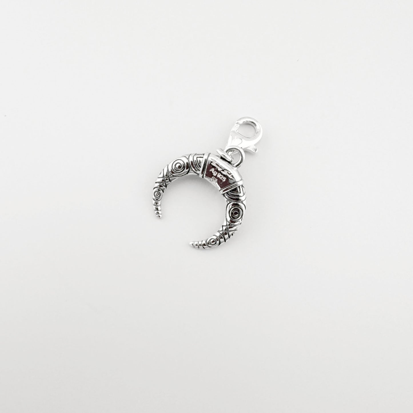 Срібний шарм Thomas Sabo у формі півмісяця з бірюзою та карабіном