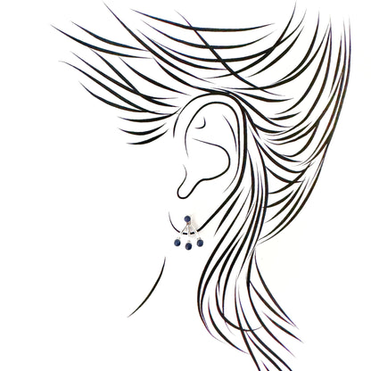 Sodalite Pilgrim earring shown in stylized ear placement graphic