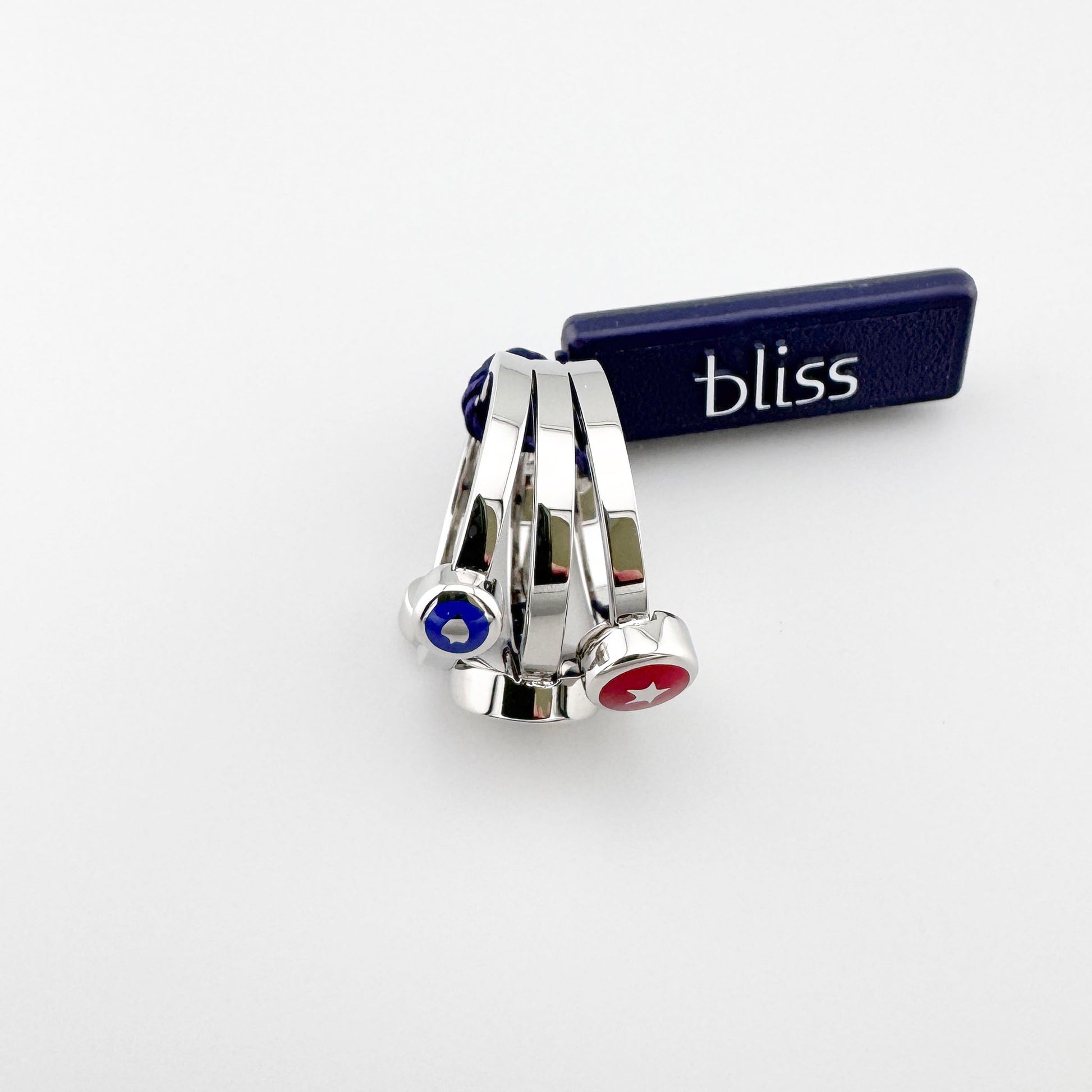 Anillo Bliss Gioielli de plata con esmalte rojo blanco y azul