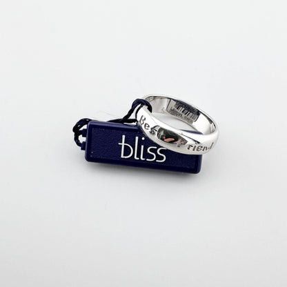 Ring Best Friend Bliss Gioielli mit glatter Silberform und eingraviertem Schriftzug