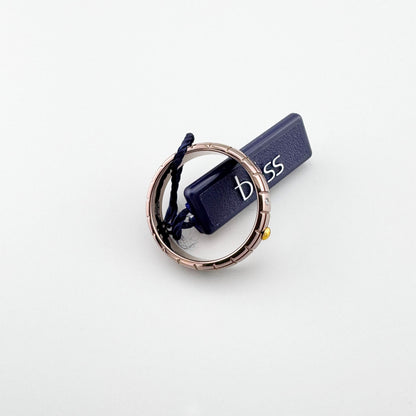 Bague Bliss Gioielli en acier avec accent doré et surface polie