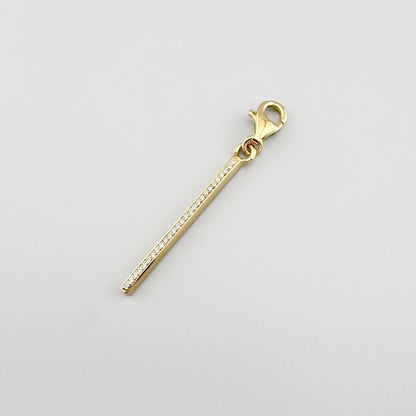 Gold-plated zirconia bar charm Thomas Sabo with a slim polished form