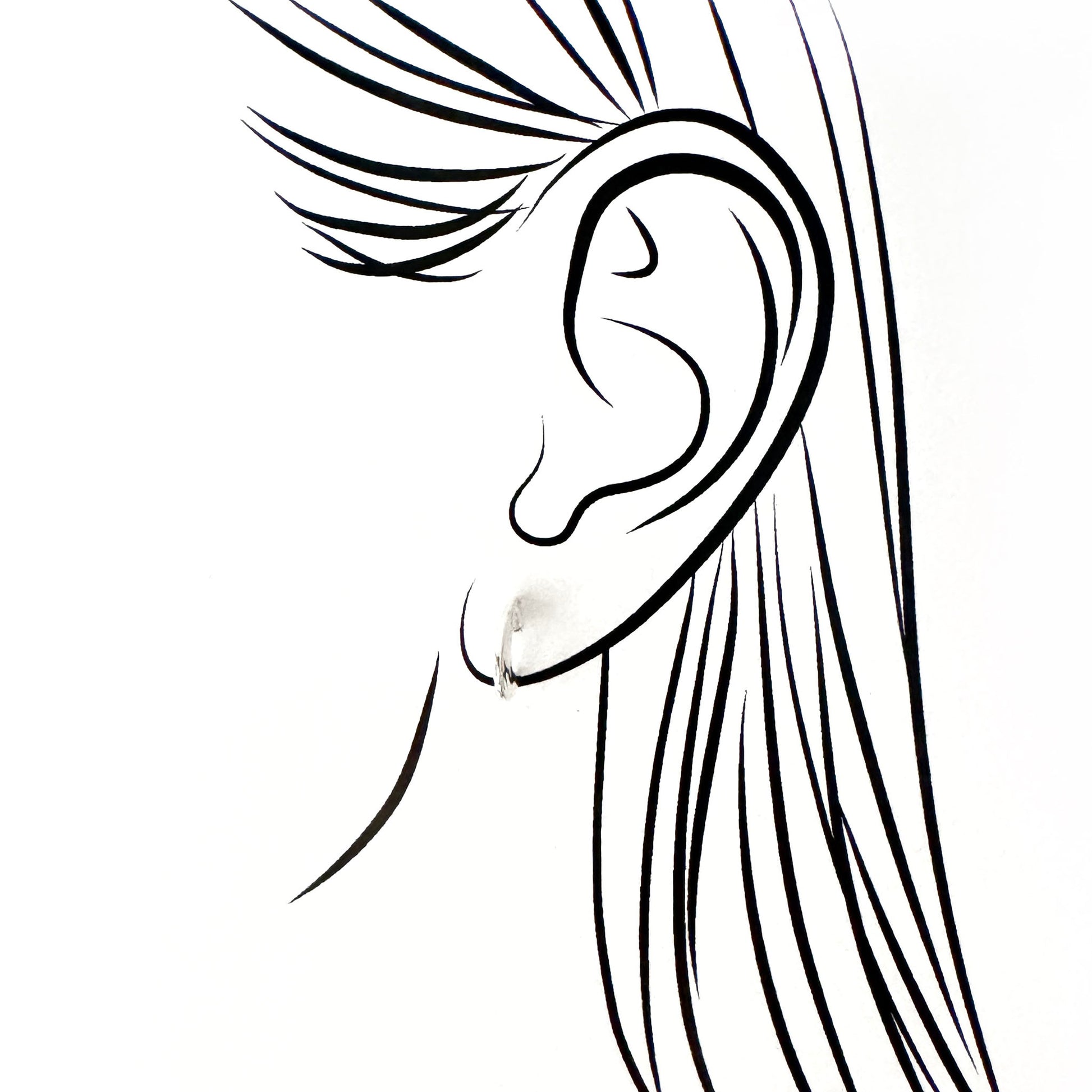 Pilgrim half-moon earrings with hammered texture, polished accents and matte dips, compact at the ear