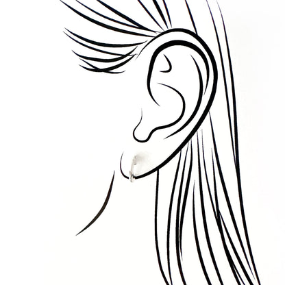 Pilgrim half-moon earrings with hammered texture, polished accents and matte dips, compact at the ear