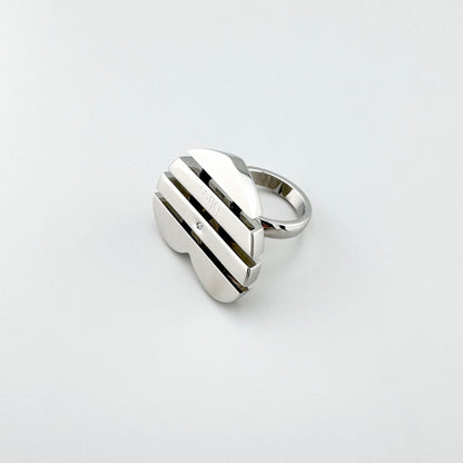 Anillo corazón Bliss Gioielli con decoración móvil y brillo metálico