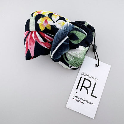 Florales IRL Haarband mit tropischem Muster und weichem elastischem Stoff