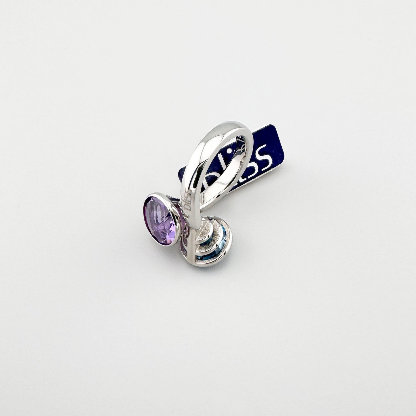 Каблучка з двома кварцами у контрастних відтінках