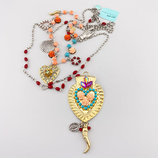 layered-necklace-pendants-colorful-gemstones-reminiscence-france