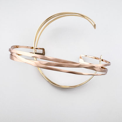 Offener Pilgrim Halsreif in Rosegold mit leicht asymmetrischer Form