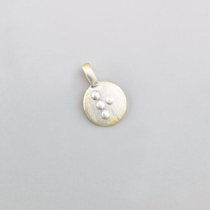 Pilgrim letter r pendant with a brushed finish and subtle engraving