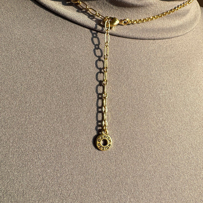 Pilgrim Halskette mit goldenem Kreisanhänger und verstellbarer Länge