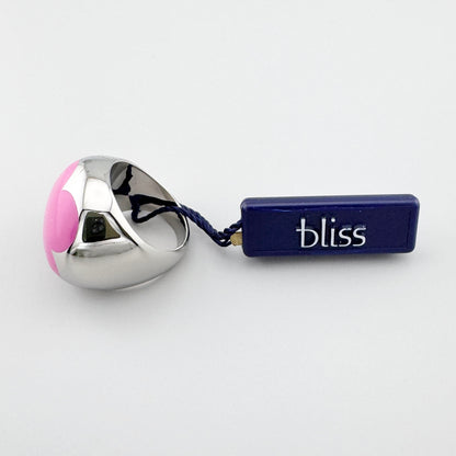 Anillo Bliss Gioielli con motivo floral rosa y superficie pulida