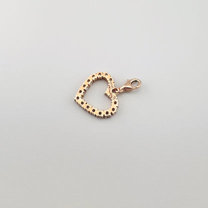 Herz-Charm von Thomas Sabo mit roségoldfarbenem Finish und Karabinerverschluss