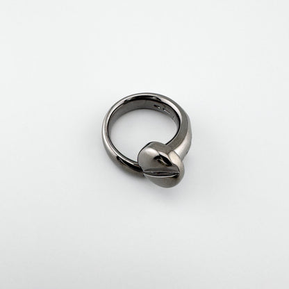 Anillo tipo tornillo Bliss Gioielli con acabado grafito