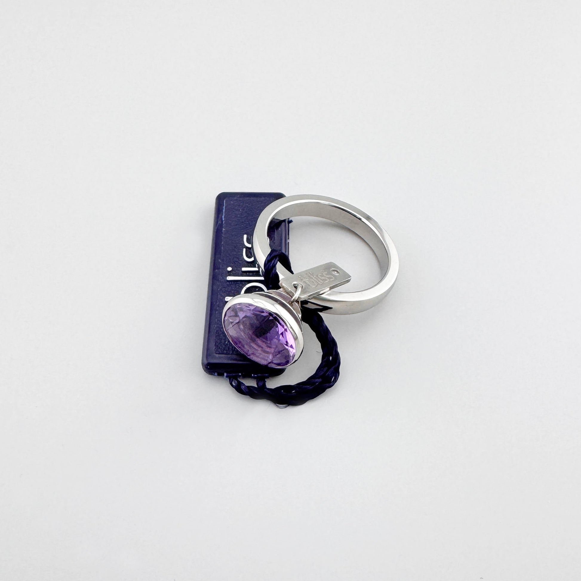 Anillo Bliss Gioielli con amatista violeta en plata