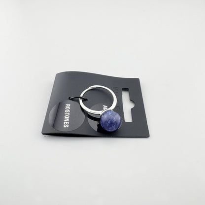 Bague Pilgrim avec boule bleu foncé et anneau ouvert argenté