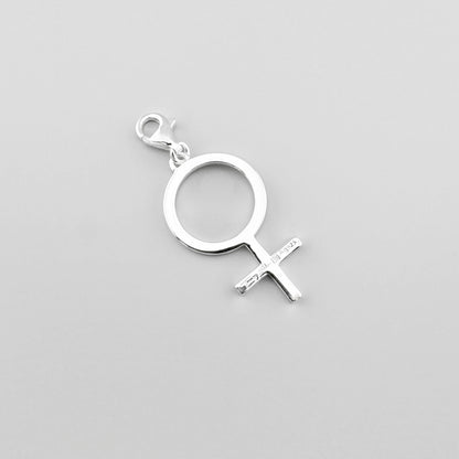 Срібний шарм із символом жінки Thomas Sabo, показаний зі зворотного боку