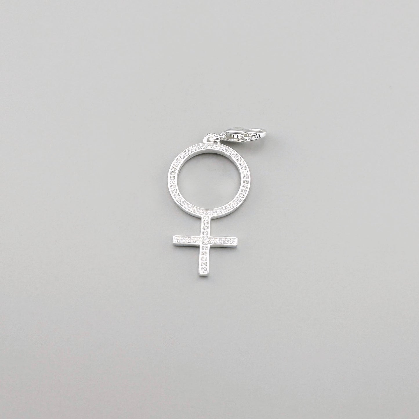 Silver Thomas Sabo female symbol charm shown upright on a light background