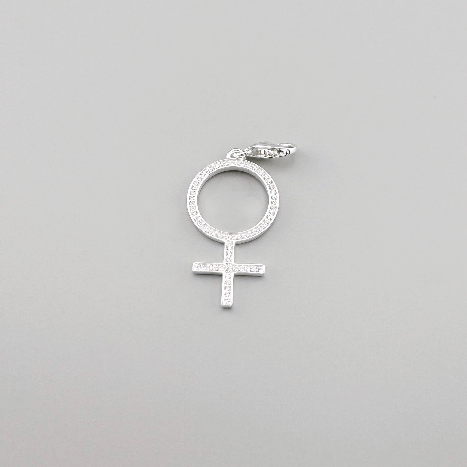 Silver Thomas Sabo female symbol charm shown upright on a light background