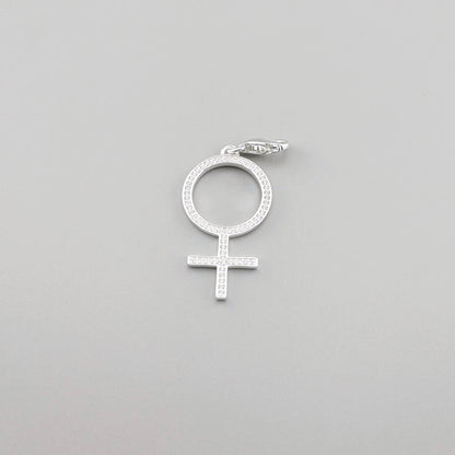 Silver Thomas Sabo female symbol charm shown upright on a light background
