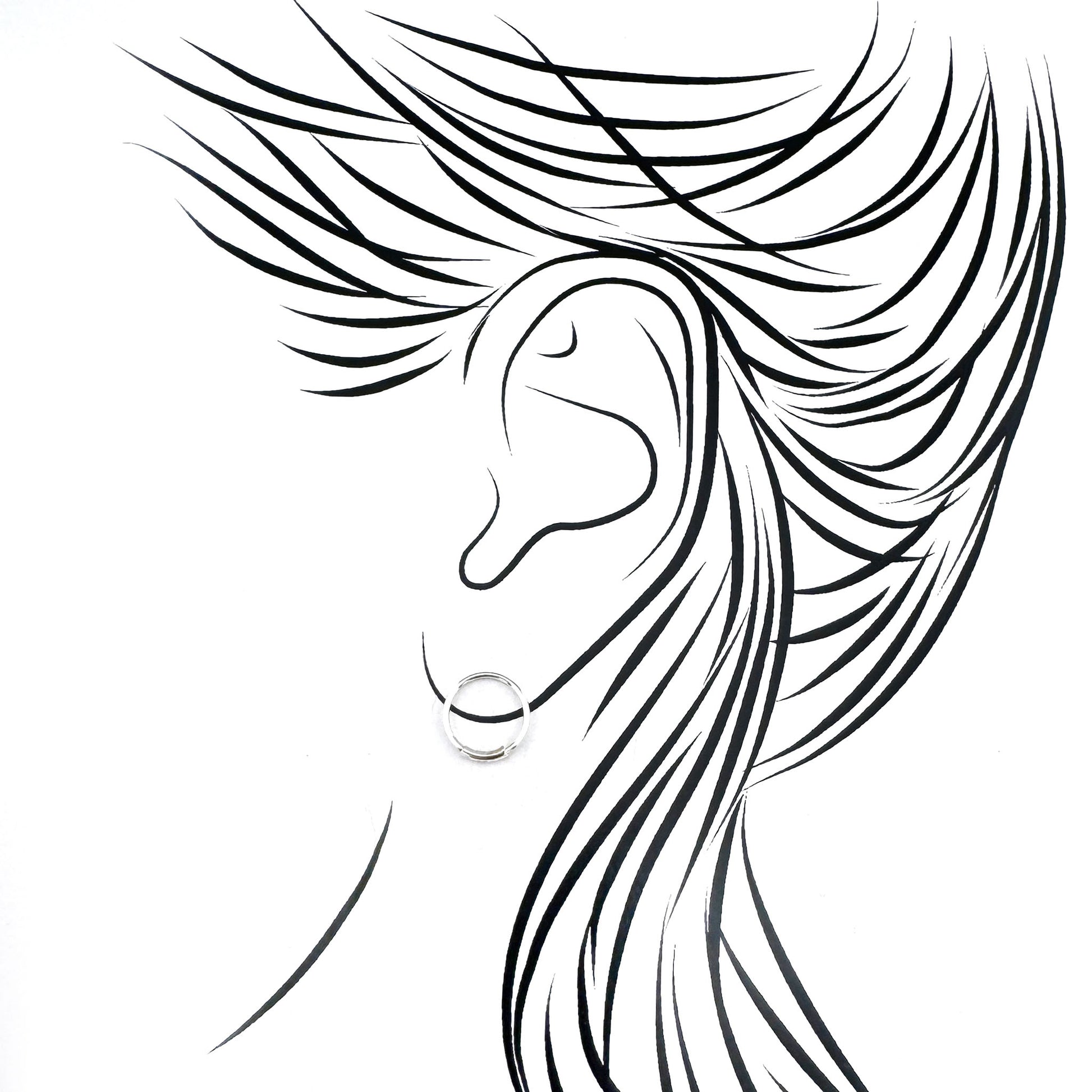 Polished 925 silver hoop earrings by LULU Copenhagen, clean circles with a subtle glow