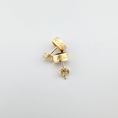 Boucles d’oreilles en argent avec quartz violet vues de l’arrière