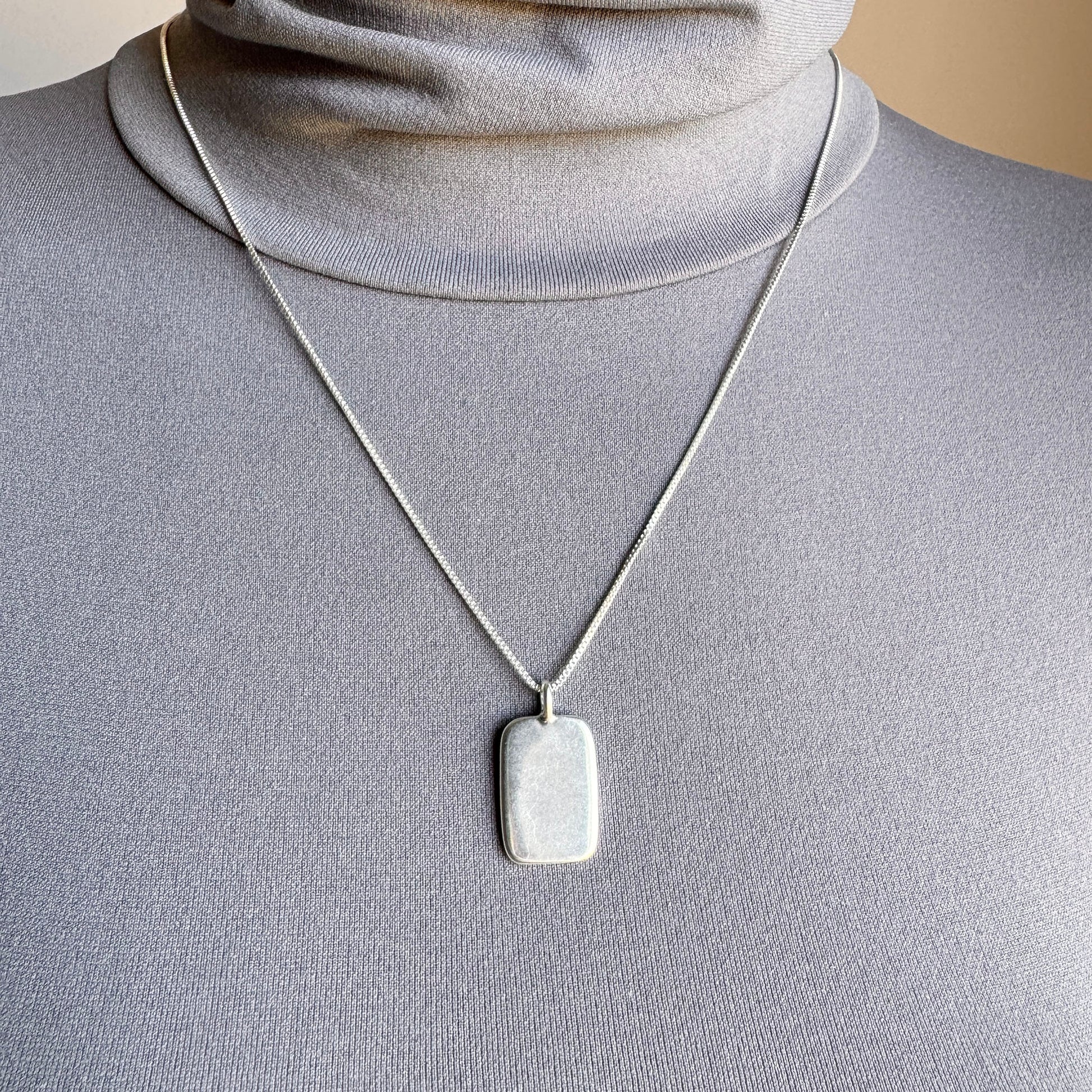 Minimalist Pilgrim necklace with rectangular pendant for everyday elegance