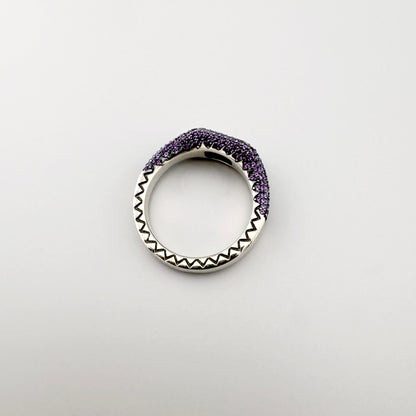 Bague Thomas Sabo en argent avec nacre et monture géométrique vue de dos